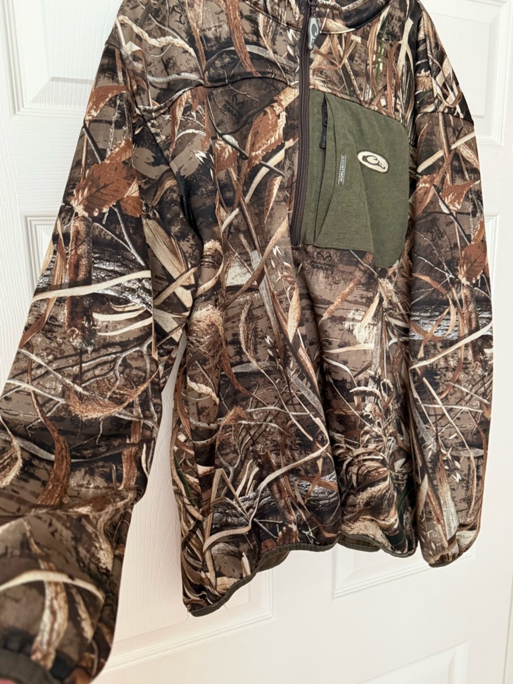 Drake Brown and Green Waterfowl Systems Jacket Label